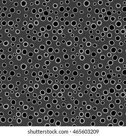 Seamless abstract vector pattern with hand drawn circle structural motif.