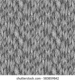 Seamless abstract vector pattern with hand drawn structural motif - microscopic cell wall, woven fabric