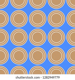 Seamless abstract vector pattern on the blue background