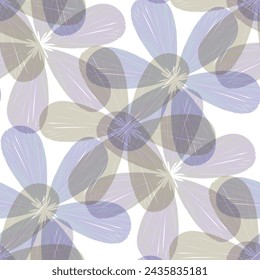 Patrón de vector abstracto sin fisuras en colores pastel sobre un fondo transparente