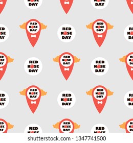 Seamless abstract vector pattern Red nose day