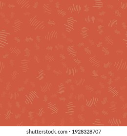 Seamless abstract vector pattern. Repeat grunge background with orange elements. Trendy fashion print design. Modern illustration.