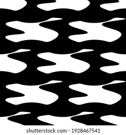 Seamless abstract vector pattern. Repeat shapes background with black and white elements. Trendy fashion print design. Modern illustration.

