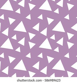 Seamless abstract vector pattern - repeat geometric white triangle background