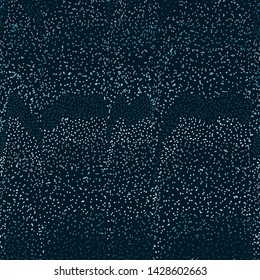 A seamless abstract vector pattern with vacy stripes drawn with dots. Surface print design.