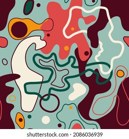 Nahtlose abstrakte Vektorgrafik mit scharfen Formen und Linien