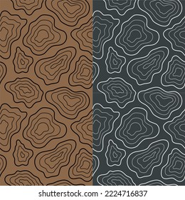 Seamless abstract vector patterns in brown and grey colors