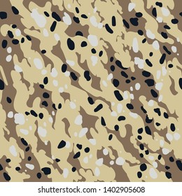 Seamless abstract vector sand military camouflage background