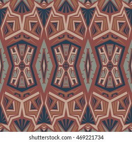 Seamless abstract vector texture ethnic tribal pattern background.Boho chic style pattern.
