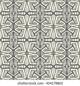 Seamless abstract vector texture pattern ethnic style in monochrome background.Boho chic pattern.