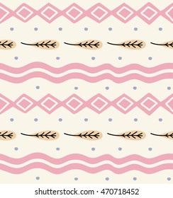 Seamless abstract vector tribal set. Boho fashion style pattern. Vintage ethnic backdrop can be used for wallpaper, pattern fills, web page background, surface textures.