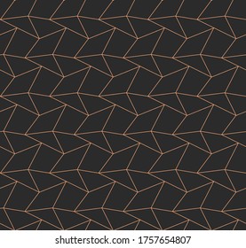 Seamless Abstract Vector Web Art Texture. Repetitive East Graphic, Hex Design Pattern. Dark Modern Rhombus, Lattice Texture. Ramadan Repeat Pattern