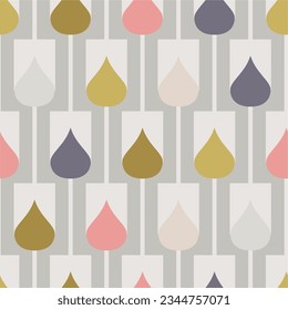 Seamless abstract  vertical stripes pattern with abstract geometric elements. Polka dots pattern. Vector pattern