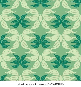 Seamless abstract vintage green pattern