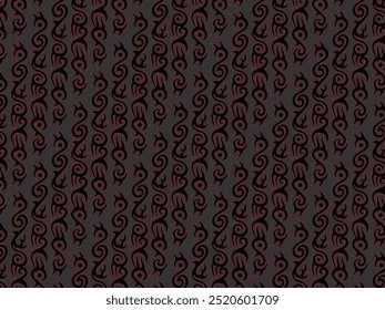 Seamless abstract vintage vector pattern tribal elements
