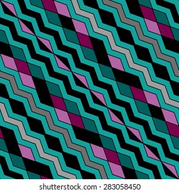 Seamless abstract vivid geometric pattern
