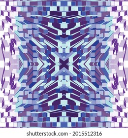 Patrón volumétrico y geométrico abstracto sin inconveniente. Vector clipart. Color de fondo brillante.