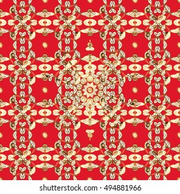 seamless abstract wallpaper with circles on a red background