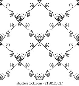 Papel de escritorio abstracto e impecable. Vector de garabato con ornamento abstracto. Decoración abstracta de época en blanco y negro