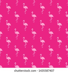 Seamless abstract wallpaper with flamingos. Hand drawn cartoon birds. Print for polygraphy, shirts and textiles. Colored texture. Pattern for your design
