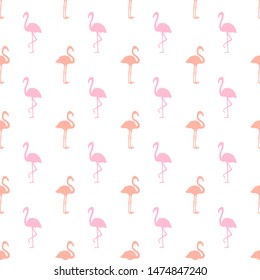 Seamless Abstract Wallpaper Flamingos Hand Drawn Stock Vector (Royalty ...