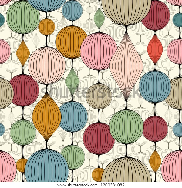 シームレスな抽象的壁紙 パターン バルクボールのカラフルな花柄