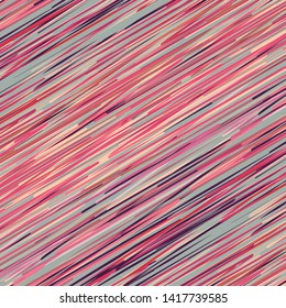 Seamless Abstract Warm Colored Pink Violet Red Blue Beige Nude Diagonal Lines Background Vector Pattern