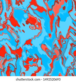 Seamless Abstract Watercolor Brush Vector illustration. Blue and Red Soft Artistic Creative Splatter Pattern for women dress and Home Design. Usable to Fabric Print.