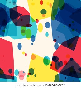Fondo abstracto inconsútil del chapoteo de la acuarela con Formas y colores vibrantes del Vector