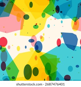 Fondo abstracto inconsútil del chapoteo de la acuarela con Formas y colores vibrantes del Vector