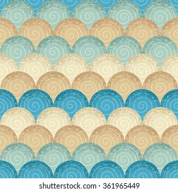 Seamless abstract wave background pattern. Decorative backdrop for fabric, textile, wrapping paper, card, invitation, wallpaper, web design.