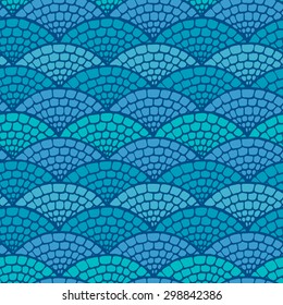seamless abstract wave blue pattern. vector