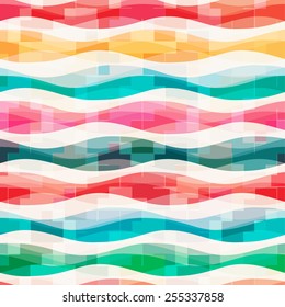 Seamless abstract wave geometric pattern