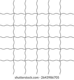 Ornamento abstracto inconsútil de la rejilla de la onda, hecho de líneas onduladas, perfecto para los fondos minimalistas.