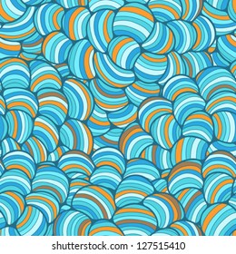 Seamless abstract wave hand-drawn pattern.