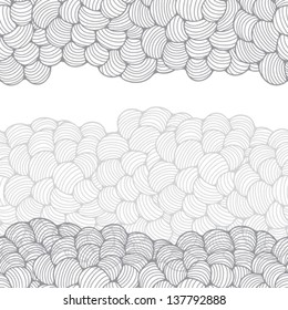 Seamless abstract wave hand-drawn pattern.