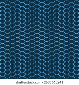 Patrón de línea de onda Abstractas sin costuras en tonos azules - Diseño de fondo geométrico Patrón de repetición de línea de flujo Abstractas - Fondo monocromático azul