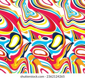 Línea de onda abstracta sin inconvenientes. Ilustración vectorial.