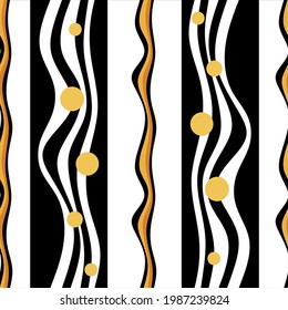 Seamless abstract wave lines with dotted pattern on a white background. EPS10 Illustration.