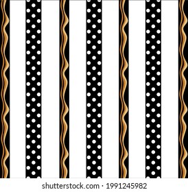 Seamless abstract wave lines with dotted on a white background. EPS10 Illustration.