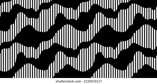Seamless abstract wave lines pattern. Vector Illustration.