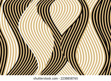 Seamless abstract wave lines pattern. Vector Illustration.