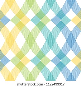 Seamless abstract wave lines vector patterns. Vector fashion backdrop in vintage op art style