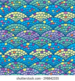seamless abstract wave multicolor children's pattern. vector