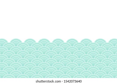Seamless with abstract wave on background, Japanese traditional pattern vector illustration.