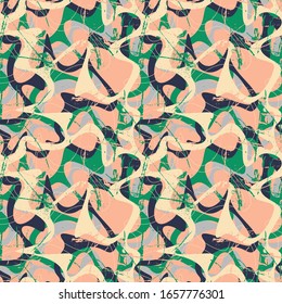 Seamless abstract wave pattern. Colorful image for textile.