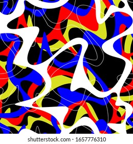 Patrón de onda abstracta sin inconvenientes. Imagen colorida para textiles.