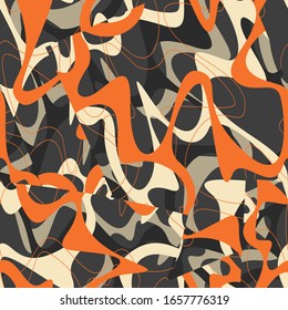 Patrón de onda abstracta sin inconvenientes. Imagen colorida para textiles.