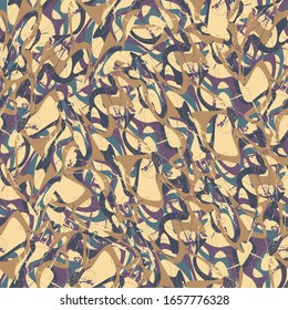 Seamless abstract wave pattern. Colorful image for textile.
