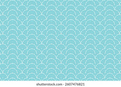 Seamless abstract wave pattern with concentric curved lines. A modern, stylish, and minimal geometric design, perfect for textiles, wallpapers, backgrounds, and digital art projects.